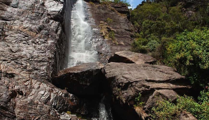 Lover's leap waterfall Nuwara Eliya