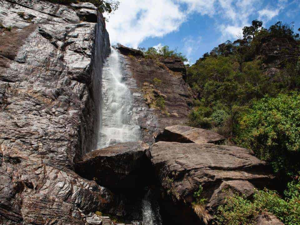 Lover's leap waterfall Nuwara Eliya