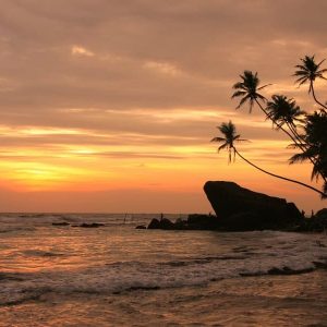 Sunset Unawatuna Beach Sri Lanka Tour