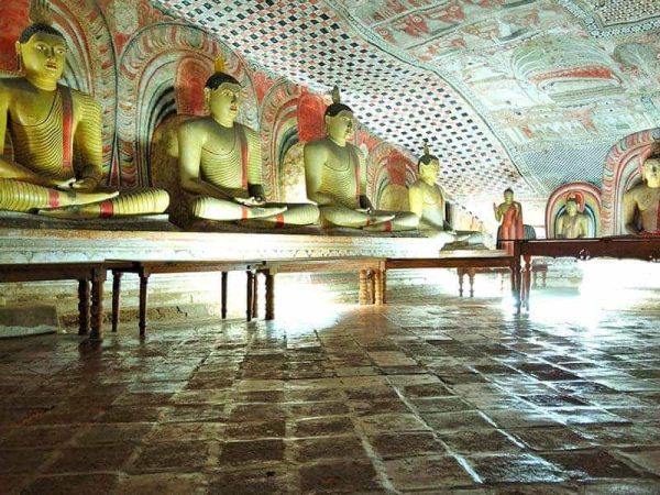 Painted Statues Dambulla Cave Temple