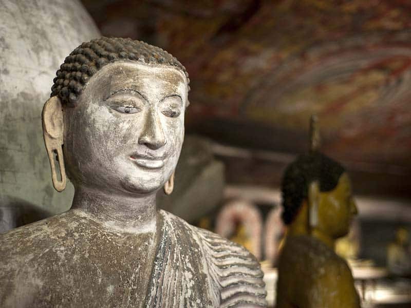 Painted Sculpture Dambulla Cave Temple