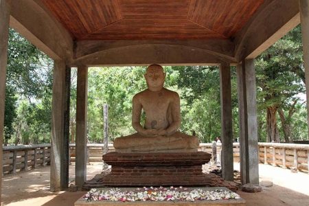 Samadhi Buddha Statue Rock carvings Anuradhapura Sacred City