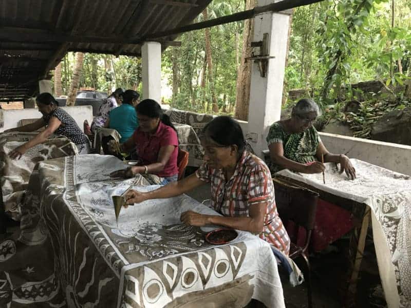 workshop of a batik manufacturer Artisans Matale