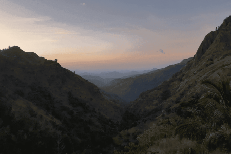 View of Ella gap at sunrise