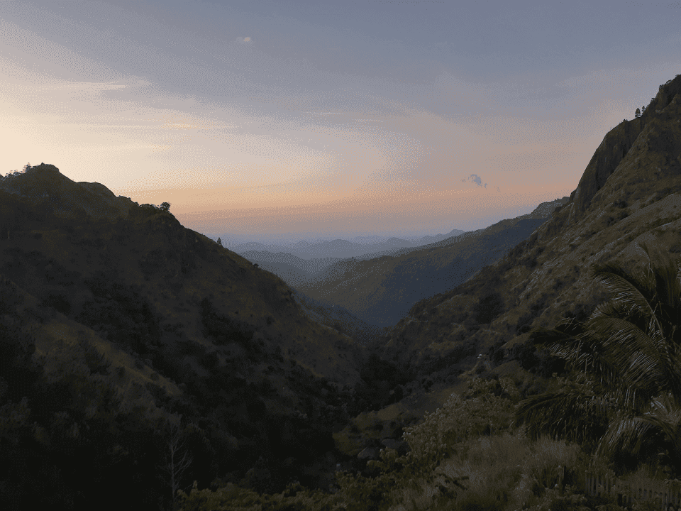 View of Ella gap at sunrise